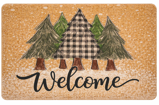 Seasonal Door Mat - Winter Trees
