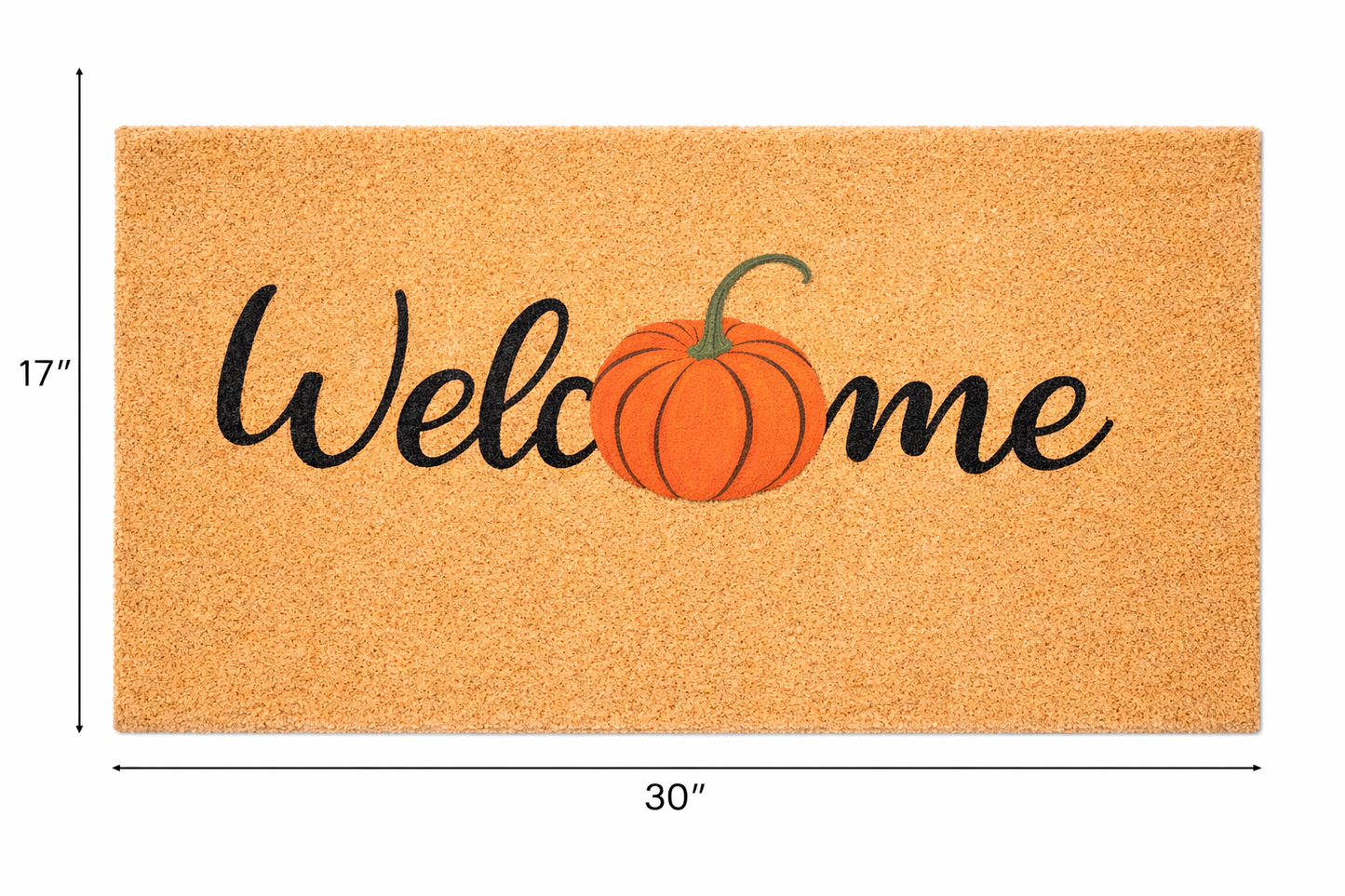 Seasonal Door Mat - Fall Welcome Pumpkin