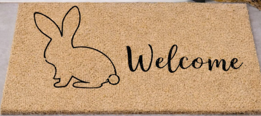 Seasonal Door Mat - Spring Bunny