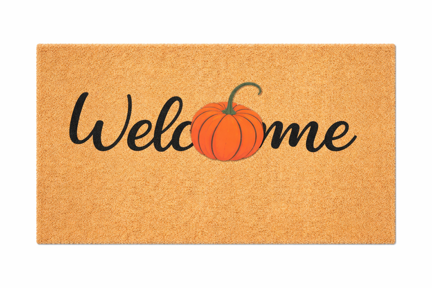 Seasonal Door Mat - Fall Welcome Pumpkin