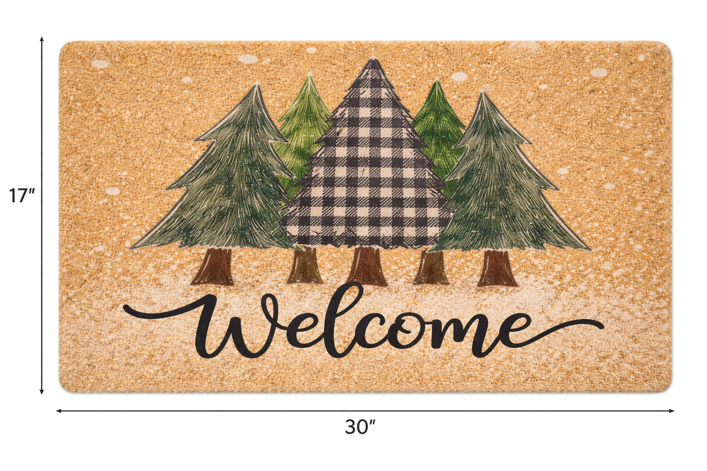 Seasonal Door Mat - Winter Trees