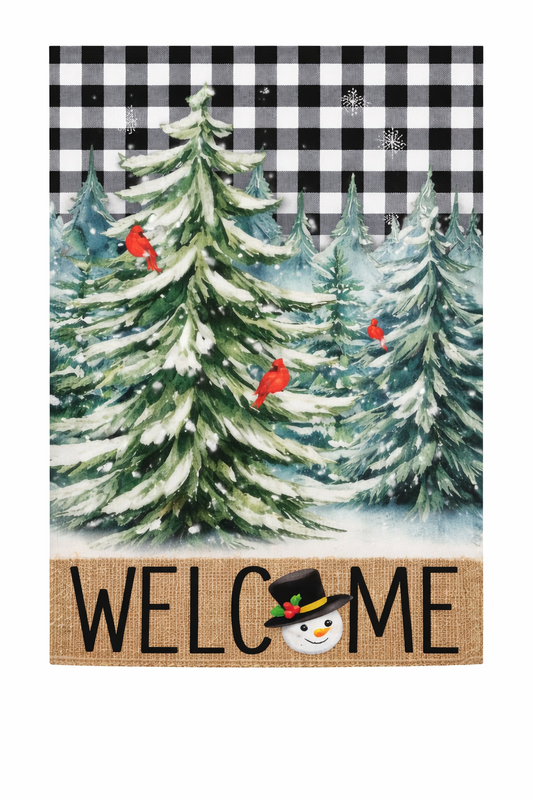 Seasonal Garden Flag - Winter Trees